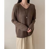 抜け感リラックスニット Vネックニット 長袖ニット | COCOMOMO | 詳細画像21