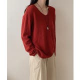 抜け感リラックスニット Vネックニット 長袖ニット | COCOMOMO | 詳細画像28