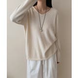 抜け感リラックスニット Vネックニット 長袖ニット | COCOMOMO | 詳細画像2