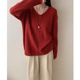 抜け感リラックスニット Vネックニット 長袖ニット | COCOMOMO | 詳細画像29