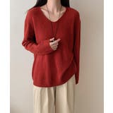 抜け感リラックスニット Vネックニット 長袖ニット | COCOMOMO | 詳細画像31