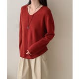 抜け感リラックスニット Vネックニット 長袖ニット | COCOMOMO | 詳細画像32