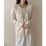 抜け感リラックスニット Vネックニット 長袖ニット | COCOMOMO | 詳細画像3