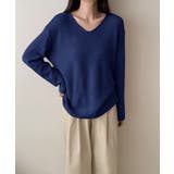 抜け感リラックスニット Vネックニット 長袖ニット | COCOMOMO | 詳細画像44