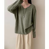 抜け感リラックスニット Vネックニット 長袖ニット | COCOMOMO | 詳細画像39