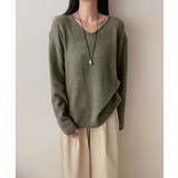 抜け感リラックスニット Vネックニット 長袖ニット | COCOMOMO | 詳細画像40