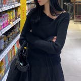 イレギュラーネックニット リブニット アシンメトリー | COCOMOMO | 詳細画像12