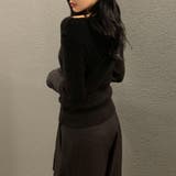 イレギュラーネックニット リブニット アシンメトリー | COCOMOMO | 詳細画像13