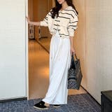 ボーダーフードカーディガン ボーダーカーディガン ニットパーカー | COCOMOMO | 詳細画像12 