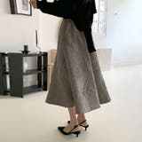 大人上品に着映えるジャガードスカート フレアスカート オフィスカジュアル | COCOMOMO | 詳細画像14 