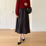 大人上品に着映えるジャガードスカート フレアスカート オフィスカジュアル | COCOMOMO | 詳細画像6 