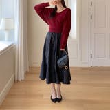 大人上品に着映えるジャガードスカート フレアスカート オフィスカジュアル | COCOMOMO | 詳細画像7 