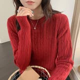 【11色展開】ケーブル編みニット ケーブルニット ニットセーター | COCOMOMO | 詳細画像12 