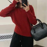 【11色展開】ケーブル編みニット ケーブルニット ニットセーター | COCOMOMO | 詳細画像13 