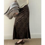 レオパードベロアスカート ベロアスカート ヒョウ柄スカート | COCOMOMO | 詳細画像10 