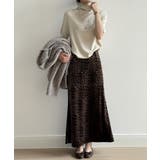 レオパードベロアスカート ベロアスカート ヒョウ柄スカート | COCOMOMO | 詳細画像11 