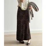 レオパードベロアスカート ベロアスカート ヒョウ柄スカート | COCOMOMO | 詳細画像12 