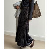 レオパードベロアスカート ベロアスカート ヒョウ柄スカート | COCOMOMO | 詳細画像14 