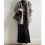 レオパードベロアスカート ベロアスカート ヒョウ柄スカート | COCOMOMO | 詳細画像19 