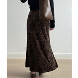 レオパードベロアスカート ベロアスカート ヒョウ柄スカート | COCOMOMO | 詳細画像4 
