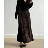 レオパードベロアスカート ベロアスカート ヒョウ柄スカート | COCOMOMO | 詳細画像7 
