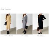 ハーフジップワンピース ニットワンピース リブニット | COCOMOMO | 詳細画像28