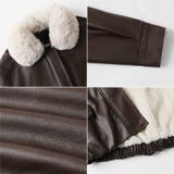 ふわふわファー付きレザーブルゾン フェイクレザーブルゾン 裏起毛 | COCOMOMO | 詳細画像21 