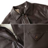 ふわふわファー付きレザーブルゾン フェイクレザーブルゾン 裏起毛 | COCOMOMO | 詳細画像22 