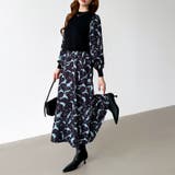 ボタニカル柄ドッキングワンピース ドッキングワンピース オフィスカジュアル | COCOMOMO | 詳細画像10 