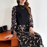 ボタニカル柄ドッキングワンピース ドッキングワンピース オフィスカジュアル | COCOMOMO | 詳細画像18 