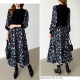 ボタニカル柄ドッキングワンピース ドッキングワンピース オフィスカジュアル | COCOMOMO | 詳細画像7 