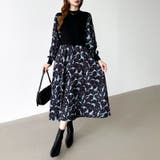 ボタニカル柄ドッキングワンピース ドッキングワンピース オフィスカジュアル | COCOMOMO | 詳細画像9 