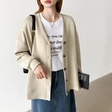 きれい見えでもラク。今欲しいポンチカーデ ドロップショルダー カーディガン | COCOMOMO | 詳細画像3 