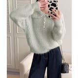 ふわふわシャギーポロニット シャギーニット 韓国ファッション | COCOMOMO | 詳細画像4