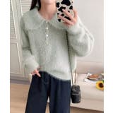 ふわふわシャギーポロニット シャギーニット 韓国ファッション | COCOMOMO | 詳細画像5