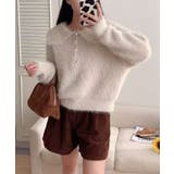 ふわふわシャギーポロニット シャギーニット 韓国ファッション | COCOMOMO | 詳細画像7