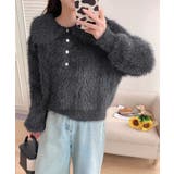 ふわふわシャギーポロニット シャギーニット 韓国ファッション | COCOMOMO | 詳細画像9