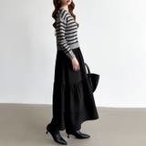 ボーダーニットドッキングワンピース ワンピース ティアードワンピース | COCOMOMO | 詳細画像13