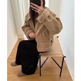 ビッグカラームートンジャケット フェイクムートン ボアジャケット | COCOMOMO | 詳細画像10 