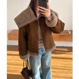 ビッグカラームートンジャケット フェイクムートン ボアジャケット | COCOMOMO | 詳細画像15 