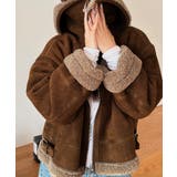 ビッグカラームートンジャケット フェイクムートン ボアジャケット | COCOMOMO | 詳細画像16 