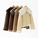 ビッグカラームートンジャケット フェイクムートン ボアジャケット | COCOMOMO | 詳細画像24 