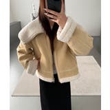 ビッグカラームートンジャケット フェイクムートン ボアジャケット | COCOMOMO | 詳細画像3 