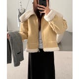 ビッグカラームートンジャケット フェイクムートン ボアジャケット | COCOMOMO | 詳細画像4 