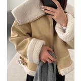 ビッグカラームートンジャケット フェイクムートン ボアジャケット | COCOMOMO | 詳細画像5 