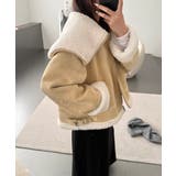 ビッグカラームートンジャケット フェイクムートン ボアジャケット | COCOMOMO | 詳細画像8 