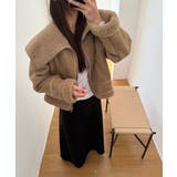 ビッグカラームートンジャケット フェイクムートン ボアジャケット | COCOMOMO | 詳細画像9 