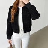 ツイードブルゾン ノーカラージャケット ブルゾン | COCOMOMO | 詳細画像16 