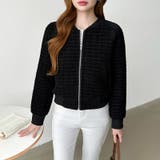 ツイードブルゾン ノーカラージャケット ブルゾン | COCOMOMO | 詳細画像24 