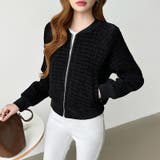 ツイードブルゾン ノーカラージャケット ブルゾン | COCOMOMO | 詳細画像25 